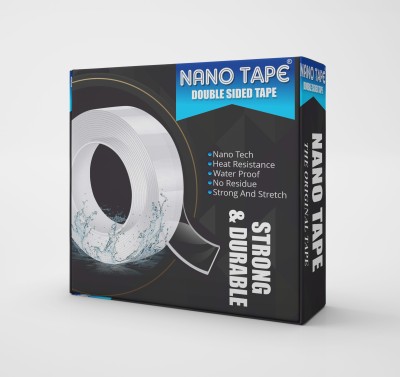 NANO TAPE Double sided Tape Handheld Multipurpose Removable Adhesive Tape Reusable (Manual)(Set of 1, TRANSPARENT)