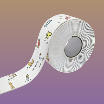 Wkuobaw Kitchen Sink Platform Sticker Bathroom Corner Tape Wall Sealing Strip Manual Dispenser Dispenser Waterproof Sink Sealing Tape (Manual)(Set of 1, Multicolor)