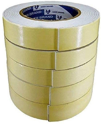 DSR 6 Dual Tape Craft Use Decoration PurposecAdhesive Acrylic Foam Mounting Tape for Wall,Craft, Furniture, Paper, Hooks,Sheet Double Sided Foam Tape 11mm Set of 5 (Manual)(Set of 6, Transparent)