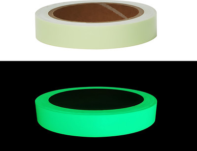 Bellveen Luminious Adhesive Tape Dispenser Glow in Dark Anti Slip Tape (Manual)(Set of 1, Light Green)