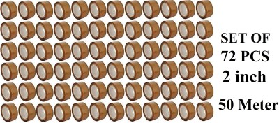 TanishkaMart Single Side NA Cello Tapes (Manual)(Set of 72, Brown)