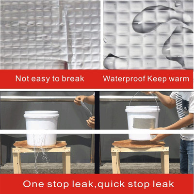 DN BROTHERS Self Adhesive Manual Leakage Repair Waterproof Tape for Pipe Leakage Roof Water Leakage Solution(5mt) (Manual)(Set of 1, Silver)