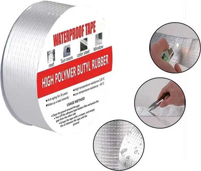 MOBONE Single Side Handheld Aluminum Tape (Manual)(Set of 1, Silver)