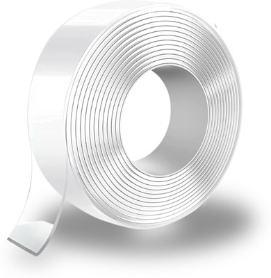 LILA ENTERPRISE Reusable Nano Adhesive Tape Washable Double-Sided Adhesive Tape Manual Grip Tape (Manual)(White)