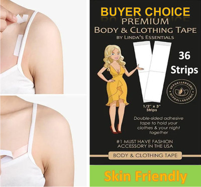 Buyer Choice Double sided skin and clothing Fashion Beauty Tape,Strong Adhesive Clear Tape Fabric and Skin Friendly,Gentle to stick on Skin & clothes Both For Men & Women Invisible Dress Tape for women Clothing & Body, Strong and Clear Tape (Manual)(Set of 1, Waterproof & Sweat Proof,Fashion Tape 36