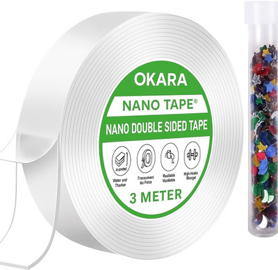 Okara Double Sided Tape Handheld Gel NA Dispenser Double Sided Tape Handheld Gel (Automatic)(Set of 1, White)
