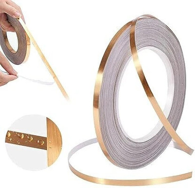 NAKSHT Single Sided tape Manual Golden tile tape (Manual)(Set of 1, Golden)