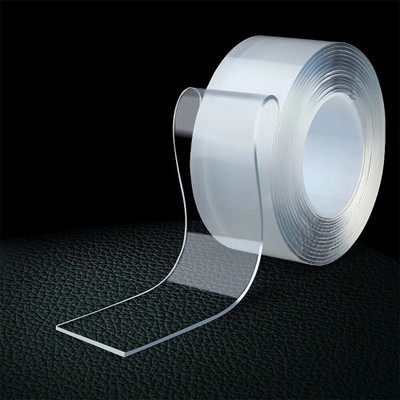 Induxin Tape Washable, Reusable, No Residue, for Home & Office No Dispenser Nano Tape | IVY Double Grip | Multipurpose Super Sticky Gel Grip Mounting Tape (Manual)(Set of 1, Transparent)