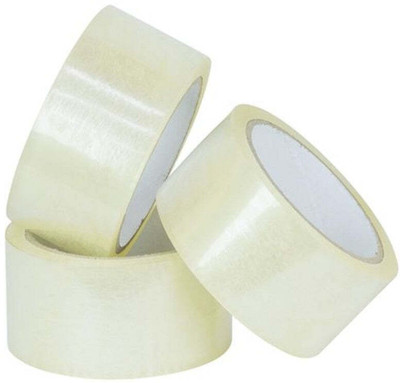 ArunyaPackaging Single sided Handheld Dispenser Cello Tape (Manual)(Set of 3, Transparent)