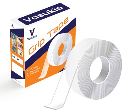 Vasukie Double Sided Tape NA Double Sided Tape (Manual)(Set of 1, Clear)