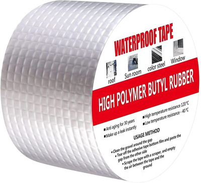 HavenFlix Aluminum foil tape Water Proof Dispenser Waterproof Tape (Manual)(Set of 1, Silver)
