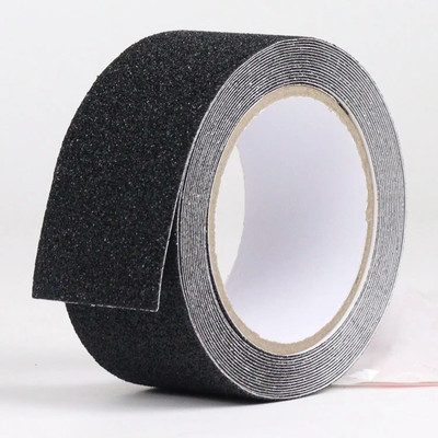 Rossella Anti-Slip Grip Tape Non-Slip Traction Tapes with Glow in the Dark Heavy Duty Stairs Tape Single Sided Handheld Wallpaper Decor Foil Tape (Manual)(Set of 1, Black)