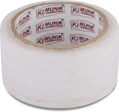 Ki Munik 1 Inch / 50 Mtr Packaging Self Adhesive Bopp Tape For E-Commerce Box Packing, Home, Office, Parcel & Carton Sealing Premium Quality White Transparent Self Adhesive Bopp Tape (Manual)(Set of 1, White)