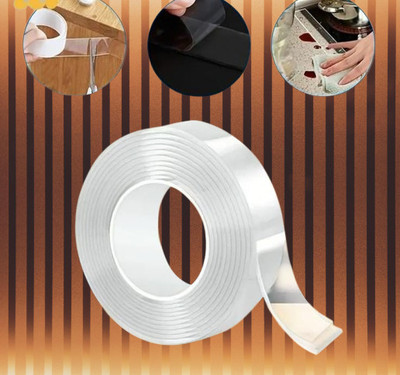 Mid Light Double Sided Manual Dispenser Cello Tape (Manual)(Set of 1, Transprant)