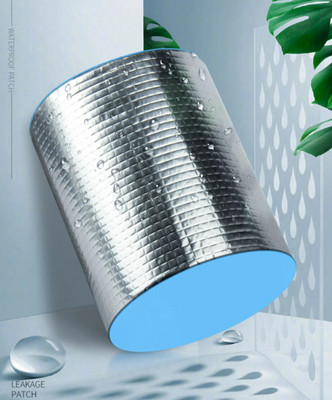 Feeling mall Adhesive TAPE 5CM X 5 Meter Aluminium Foil Tape Leakage Repair Waterproof Tape NA (Manual)(Set of 1, Silver)