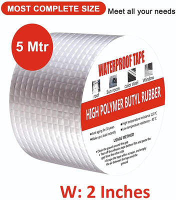 Nivrutti Super Strong Adhesive Tape for Leakage Repair, Hot & Cold Temperature Aluminium Foil Tape, Perfect for Sealing, Leakage, Crack, Metal & Pipe Etc Duct Tape (Manual)(Set of 1, Silver) Nivrutti Super Strong Adhesive Tape for Leakage Repair, Hot & Cold Temperature Aluminium Foil Tape, Perfect for Sealing, Leakage, Crack, Metal & Pipe Etc Duct Tape (Manual)(Set of 1, Silver)