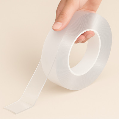 HomeHunt Nano Grip 3M Tape – 1mm Thick Double-Sided Adhesive Tape for Wall,Kitchen,Office Nano Grip 3M Tape – 1mm Thick Double-Sided Adhesive Tape for Wall,Kitchen,Office Cello Tapes (Manual)(Set of 1, Transparent)