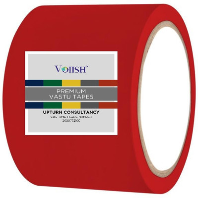 VOIISH Enhance vastu energy Portable solution Vastu 4Inch Waterproof Heavy Duty Vinly Tapes Set off 1 (Manual)(Set of 1, Red)