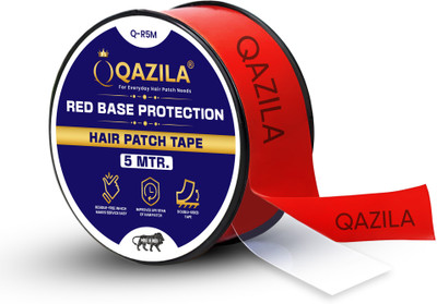 Qazila Double-sided Handheld Base Protection Hair Patch Tape| Residue Free| Makes Service Easy| Skin-Friendly (Manual)(Set of 1, Red)