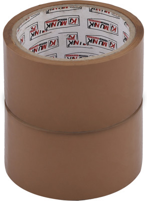 Ki Munik 2 Inch / 45 Mtr Packaging Self Adhesive Bopp Tape_638 High-Strength Packing Tape Rolls | E commerce Packaging Premium Quality Self Adhesive Bopp Tape (Manual)(Set of 2, Brown)