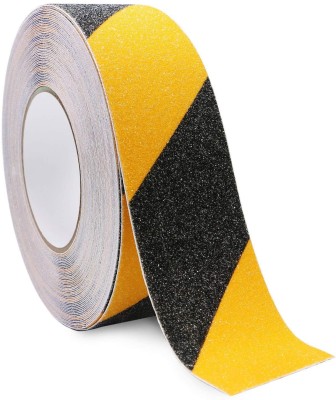 RAHUISA Heavy Duty Anti-SkidTape, Anti-Slip High Traction Grip Tape for slippery floor Handheld Good Grip , Friction, Safety Anti Slip Tape (Manual)(Set of 1, Black & Yellow)