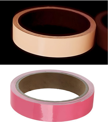 Bellveen Luminious Adhesive Tape Dispenser Glow in Dark New Anti Slip Tape (Manual)(Set of 1, Pink)