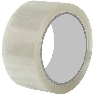 Shree Kala Home Decor Single White Transparent Adhesive Tape White Transparent 2 Inch (Manual)(Set of 1, White Transparent)