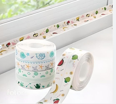 Tirth Enterprise Sink Oil Proof Caulk Tape Medium Dispenser Printed Adhesive Tape (Manual)(Set of 1, Multicolor)