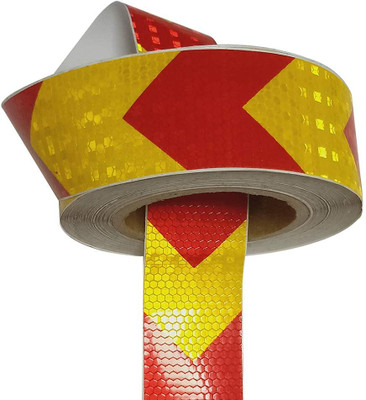 GL houuse Single Sided Anti Slip Tape Manual Anti Slip tape (Manual)(Set of 1, Yellow and Red)