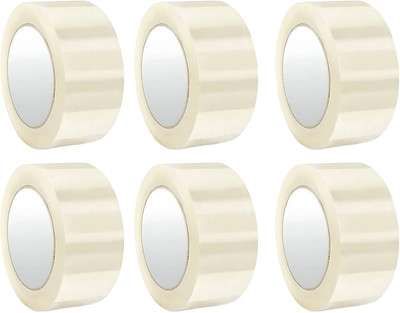 Thump Single Sided Handheld Dispenser Cello Tapes (Manual)(Set of 6, Transparent)