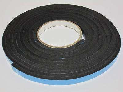 Bapna Double Sided 12 mm Width x 6 mm Thick x 5 Meter Length Foam ADHESIVE TAPE (MANUAL)(Set of 1, Black)