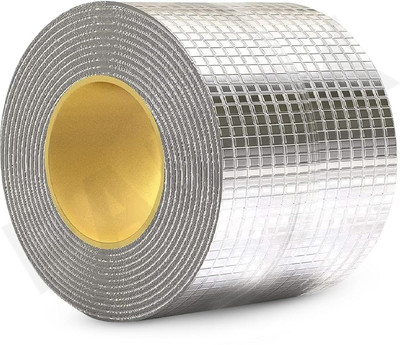 KIZJORYA Single Sided Handheld Aluminum Tape (Manual)(Set of 1, Silver)