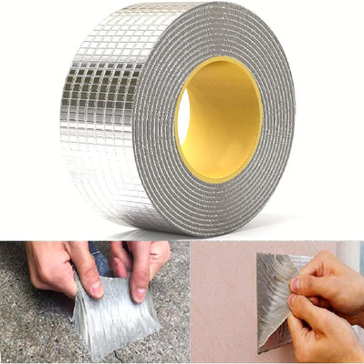 crockdile Aluminium tape Waterproof Aluminium Rubber Tape for Leakage Repair, Hot & Cold Temperature Aluminium Foil Tape, Perfect for Sealing, Leakage, Crack, Metal & Pipe Repair (Manual)(Set of 1, Silver) crockdile Aluminium tape Waterproof Aluminium Rubber Tape for Leakage Repair, Hot & Cold Temperature Aluminium Foil Tape, Perfect for Sealing, Leakage, Crack, Metal & Pipe Repair (Manual)(Set of 1, Silver)