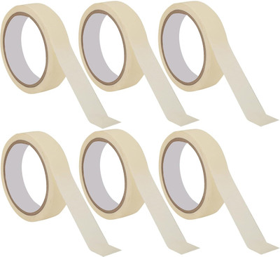 ALFCLOTHHOUSE Labelling, Painting, no leave adhesive Handheld Masking tape (Manual)(Set of 6, White)