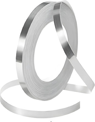 Dfix Single Sided marble decorative Gold sticker and Tile gap sealing Silver tape Manual Dispenser Floor Decorative Tape (Manual)(Set of 1, Silver)