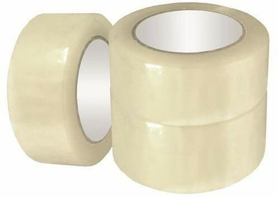 Palakshi Transparent Tape Self Adhesive Dispenser Cello Tape (Manual)(Set of 3, Transparent)
