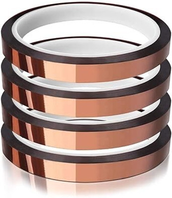 Truebond Kapton Tape, 24mm X 33Mtr High-Temperature Resistant No Residue for Electric Task, 3D Printing, Soldering, Sublimation or Masking Polymide Tape (Manual)(Set of 4, Gold)