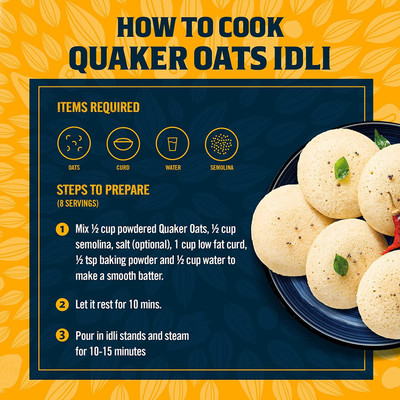 Quaker ROLLED OATS NATURAL WHOLEGRAIN 400GRAMS PACK OF 1 Pouch(400 g)