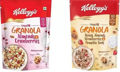 Kellogg's by KEL1 GRANOLA CRANBERRY 460g & ALMONDS N HONEY 450g Pouch Pouch(2 x 455 g)