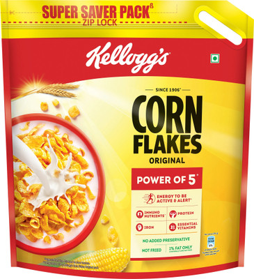 Kellogg's Corn Flakes Original, Power of Energy, Protein, Iron, Calcium & Vitamins Pouch(1.15 kg)