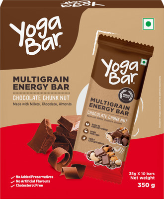Yogabar Multigrain energy bar choco chunk nut Box(10 x 35 g)