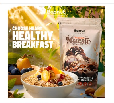 Beanut by Cropel International Pvt Ltd Chocolate Muesli with Millet 400g Pouch(400 g)