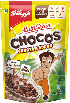 Kellogg's by NA Multigrain Chocos Chotta Ladoo Breakfast Cereal for Kids Source of Calcium Pouch(339 g)