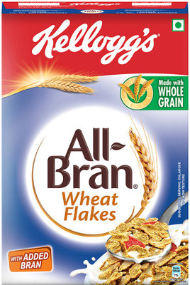 Kellogg's All Bran Wheat Flakes, High in Protein & Fibre, Whole Grain Breakfast Cereal Box(440 g)