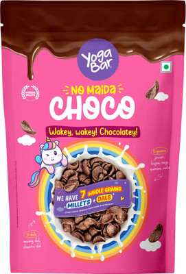 Yogabar No Maida Choco Cereal for Kids 345g |5 Wholegrains & 2 Dals, High Fiber Pouch(345 g)