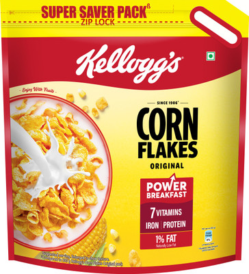 Kellogg's Corn Flakes Original, Power of Energy, Protein, Iron, Calcium & Vitamins Pouch(1.15 kg)