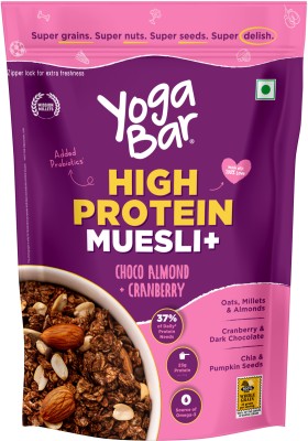 Yogabar Protein Muesli Choco Almond + Cranberry Pouch(350 g)