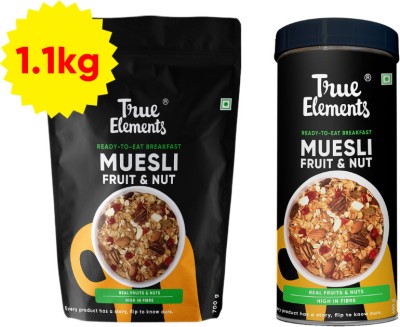 True Elements Muesli Fruit and Nut (700gm + 400gm) - Combo - 1100gm Jar(2 x 550 g)