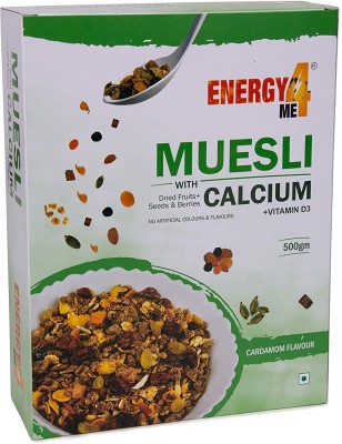 Energy4Me Dired Fruits, Seeds Berrie Calcium Muesli & Vitamin D3, Protein Breakfast Cereal Box(500 g)