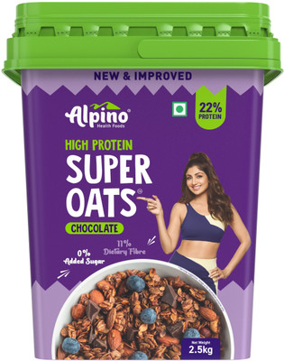 ALPINO High Protein Super Rolled Oats Chocolate 2.5kg Jar(2500 g)